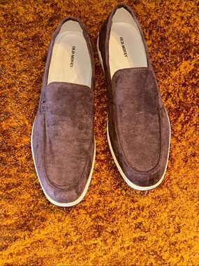 Men's Suede Slip-On Loafers in Dark Brown